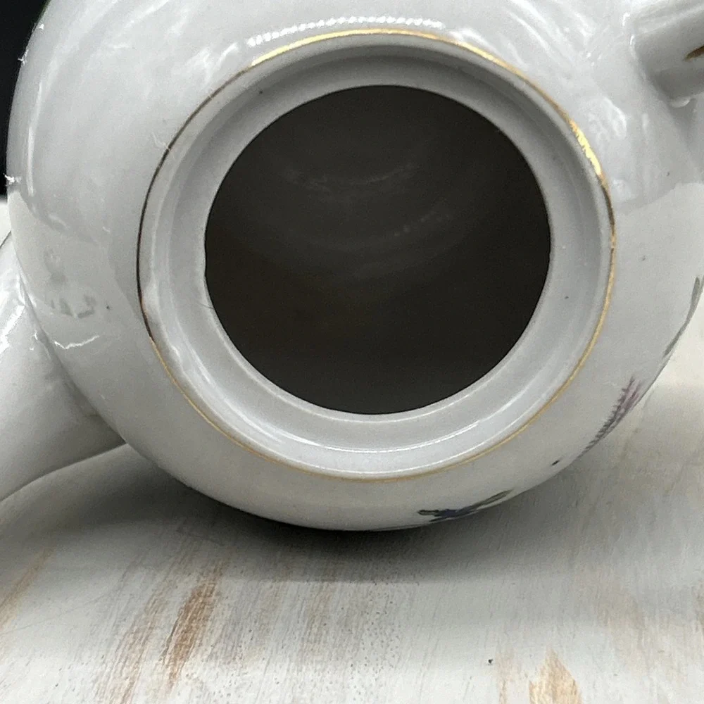 Floral Lowestoft Hand Painted Japan Teapot